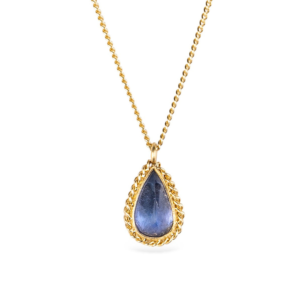 Amáli Tanzanite Petite Teardrop Pendant Necklace