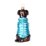 Chocolate Lab in Puffer Vest Ornament