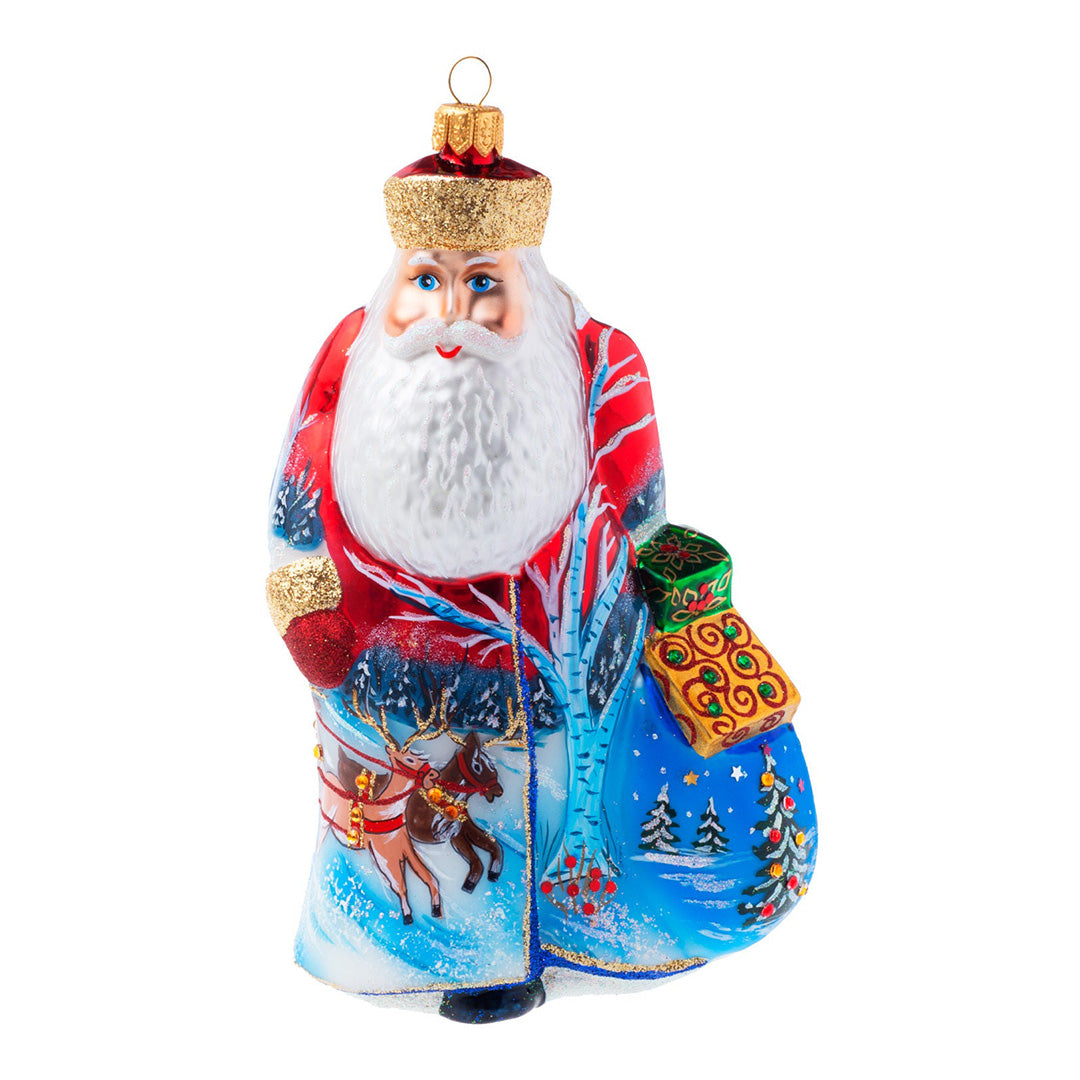 Dashing Through the Snow Santa Ornament