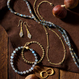 Champagne Diamond Textile Bracelet