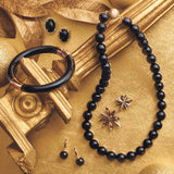 Soho Earrings in Black Jade