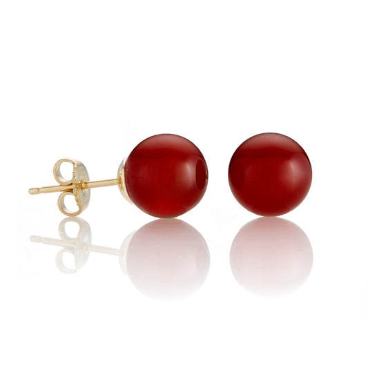 Gump's Signature 10mm Carnelian Bead Earrings