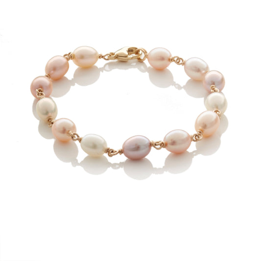 Gump's Signature Pastel Pearl & Gold Bracelet