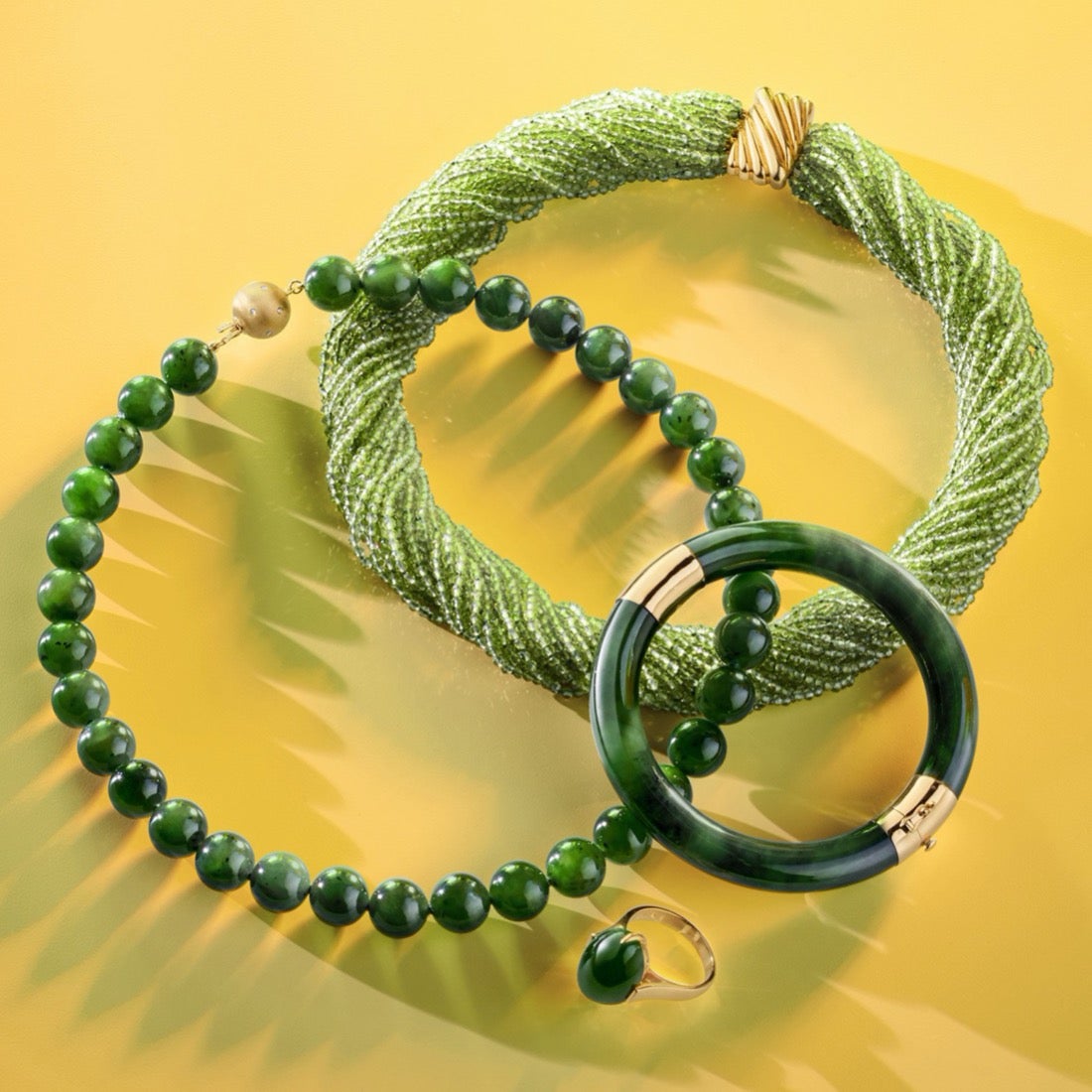 Peridot Twenty Strand Twist Necklace