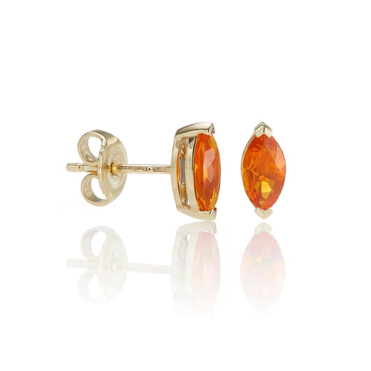 Fire Opal Marquis Stud Earrings