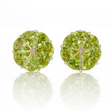 Gump's Signature Pinwheel Earrings in Peridot & Diamonds