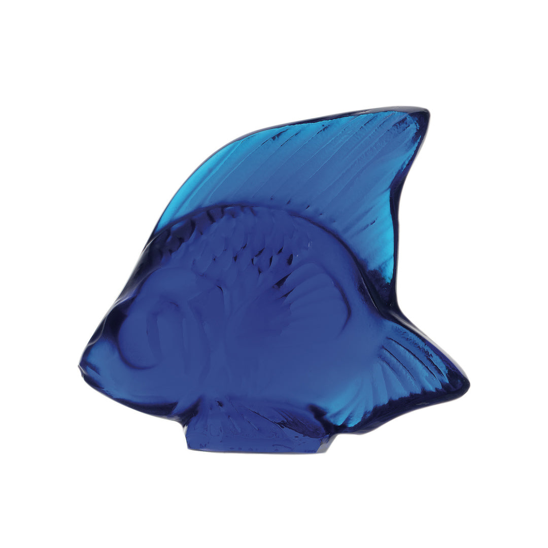 Lalique Crystal Fish, Cap Ferrat Blue