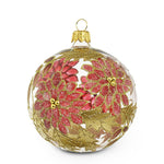 Red & Gold Poinsettia Ornament