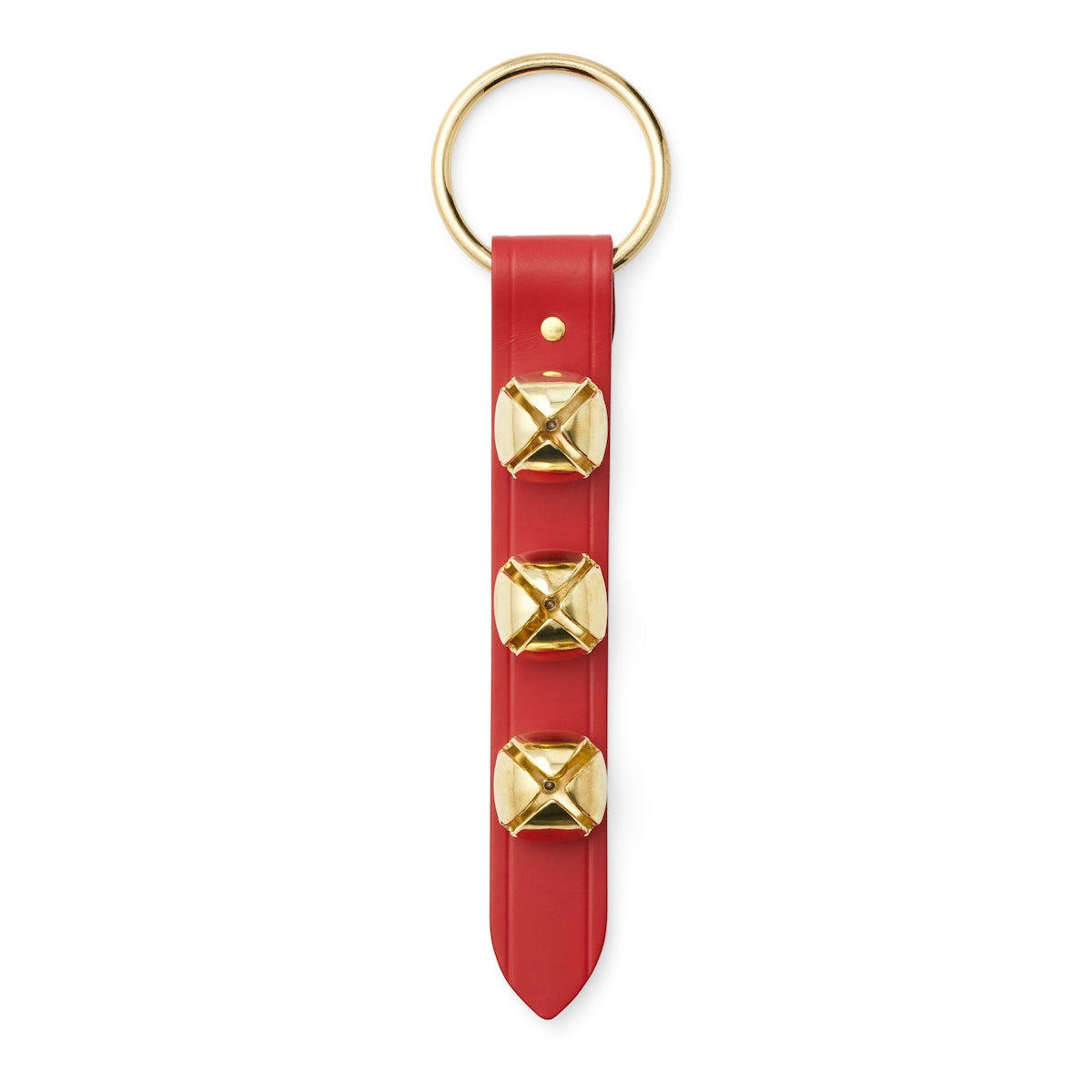 Red Sleigh Bell Leather Door Hanger