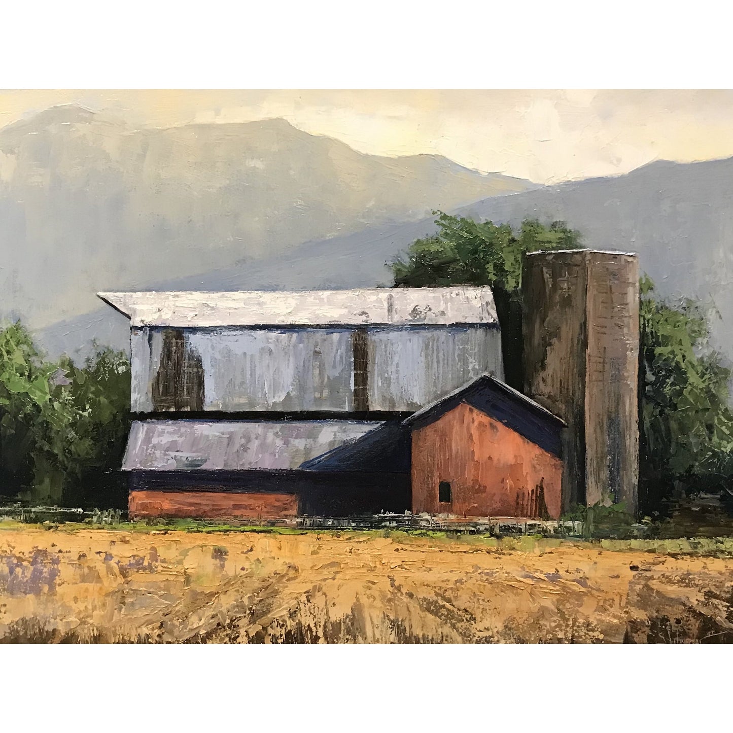 Layton Farmstead Oil on Artist Board