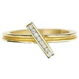 Diagonal Pavé Diamond Ring