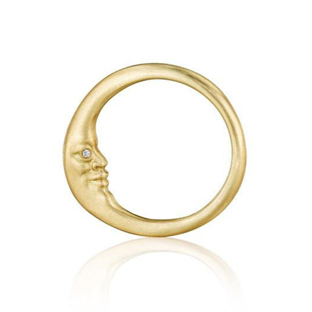 Anthony Lent Crescent Moonface Ring