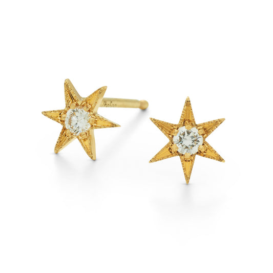 Petite Six Point Star Stud Earrings