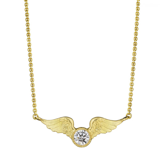 Anthony Lent Small Victory Necklace with Diamond