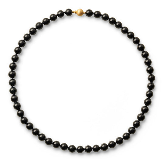 10mm Black Jade Long Necklace