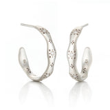 Adel Chefridi Diamond Wavy Hoop Earrings