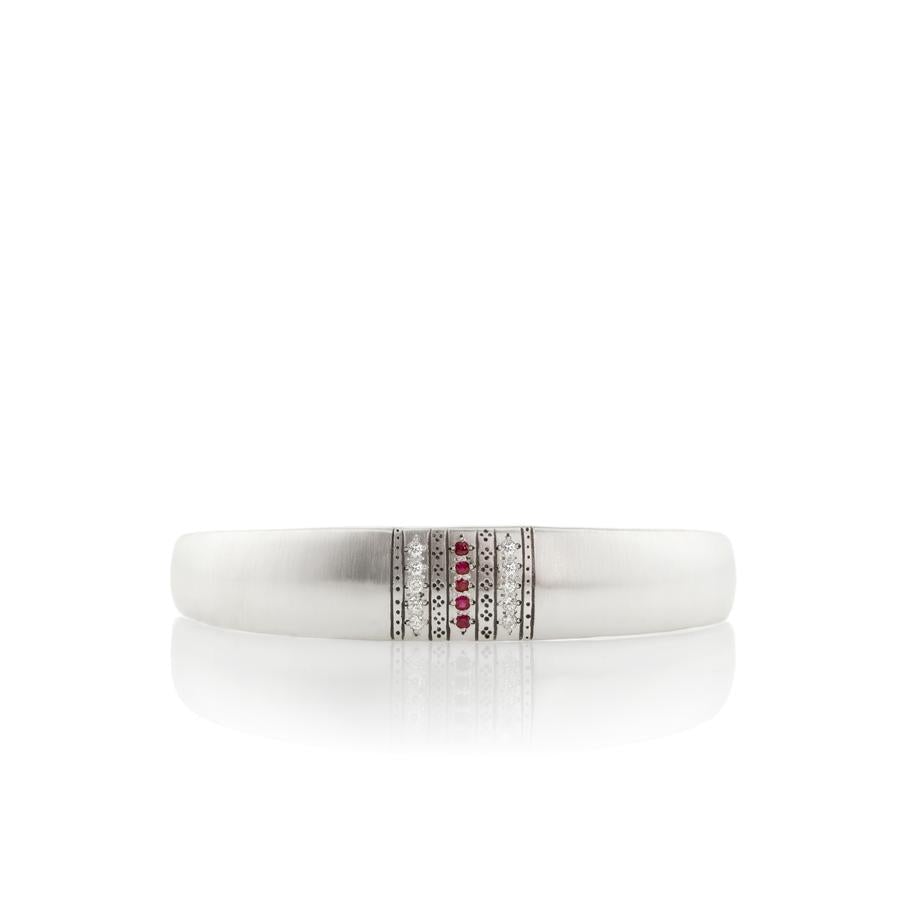 Adel Chefridi Silver & Ruby Nomad Cuff