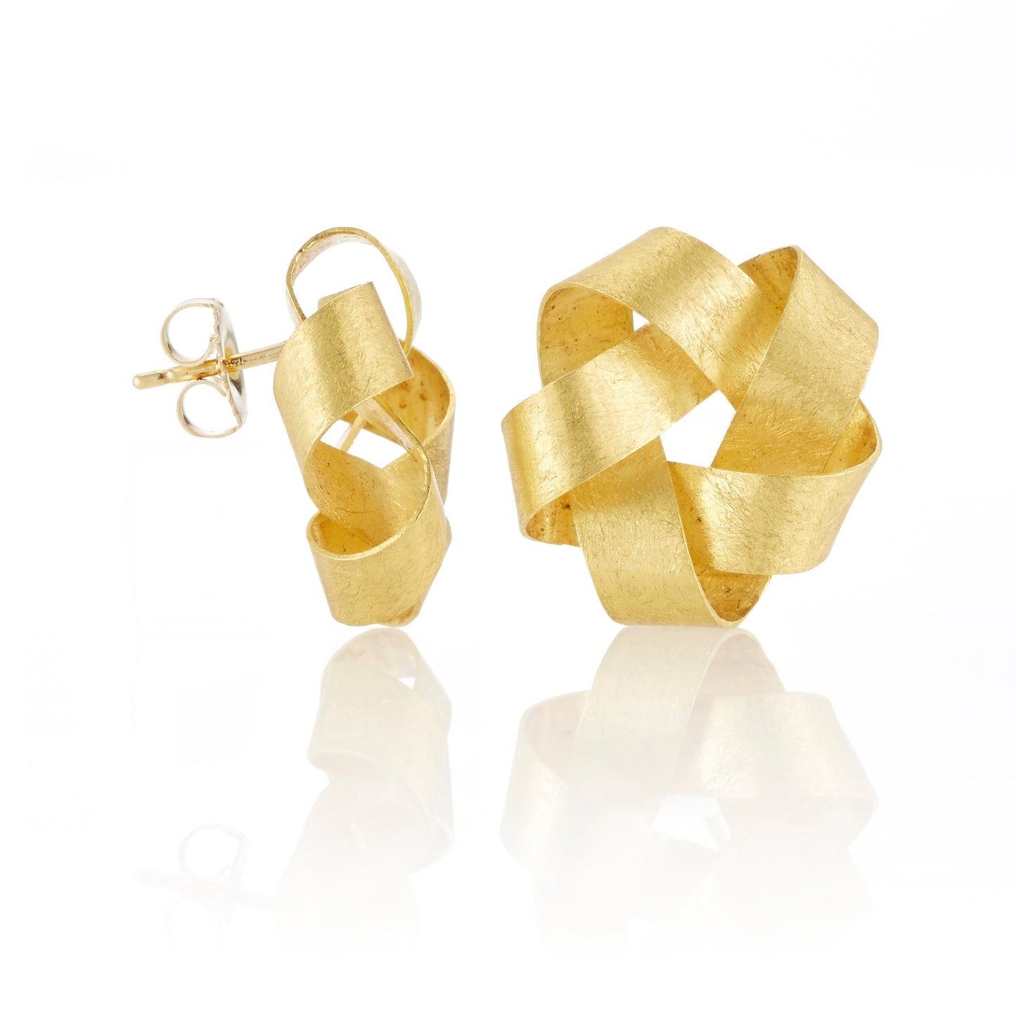 Gold Ribbon Earrings