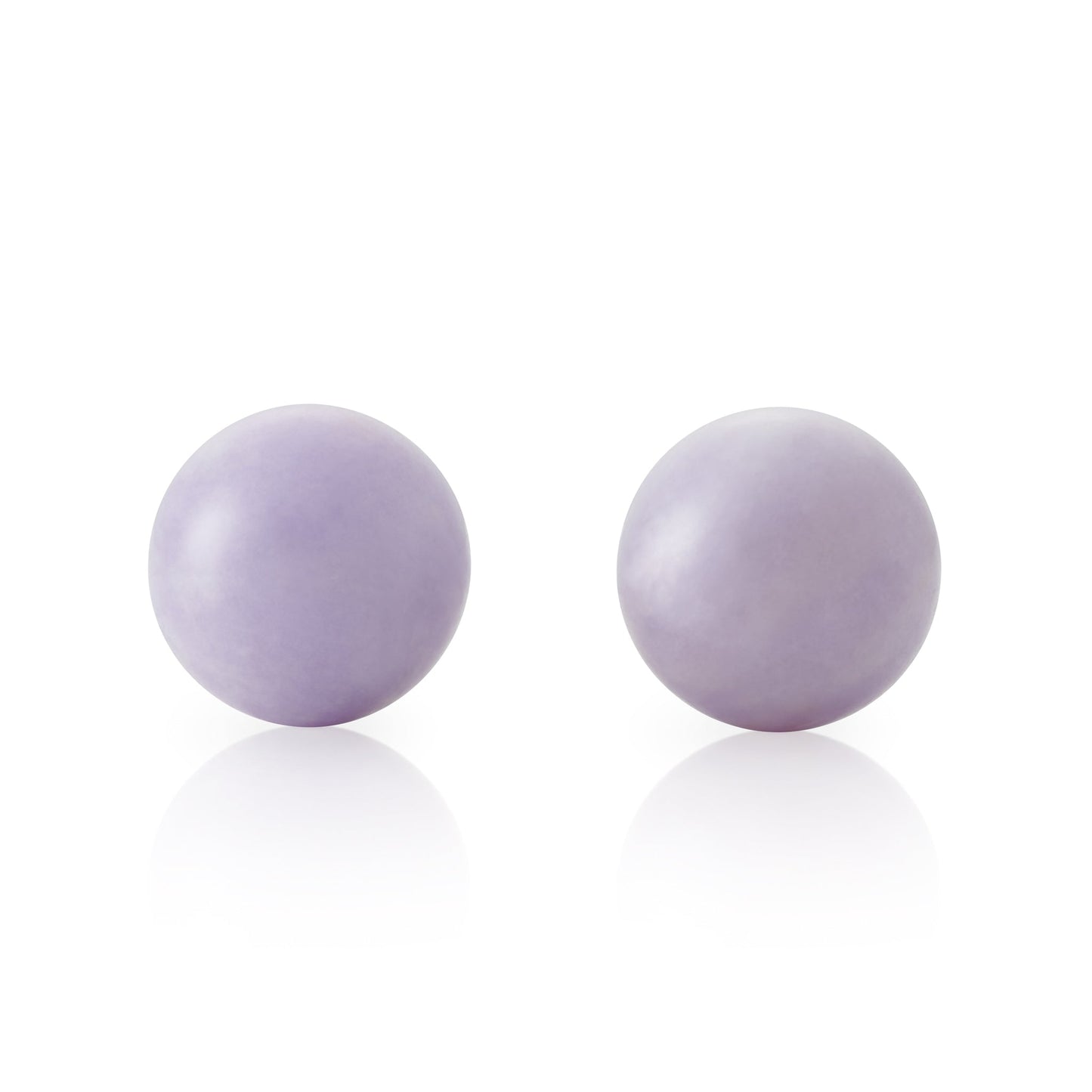 10mm Lavender Jade Bead Earrings