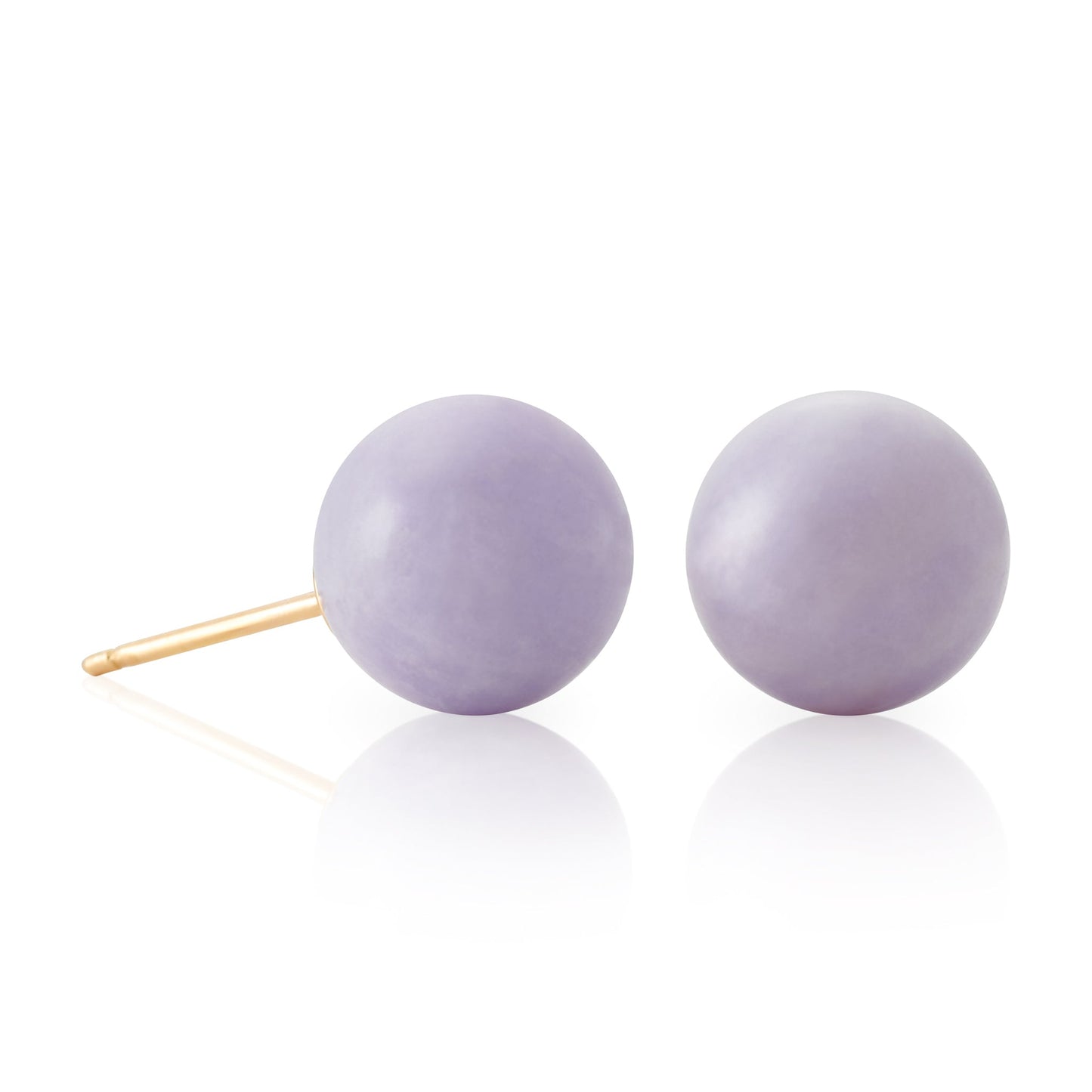 Gump's Signature 10mm Lavender Jade Bead Earrings