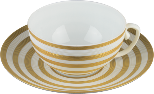 Hemisphere Gold Stripe Tea Saucer