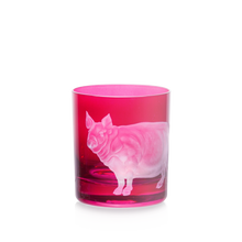 Artel Barnyard Double Old-Fashioned Glass, Fuchsia Pig