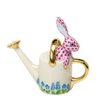 Herend Watering Can Bunny, Raspberry