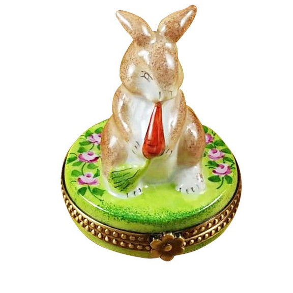 Carrot-Nibbling Rabbit Limoges