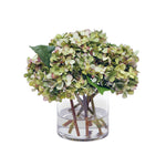 Hydrangeas In Glass Vase