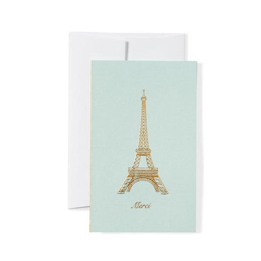Paula Skene Eiffel Tower 'Merci' Mini Note Cards, Set of 8