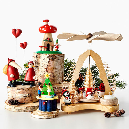 Wooden Santa Claus with Heart