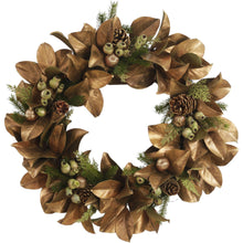 Golden Magnolia Leaf Wreath