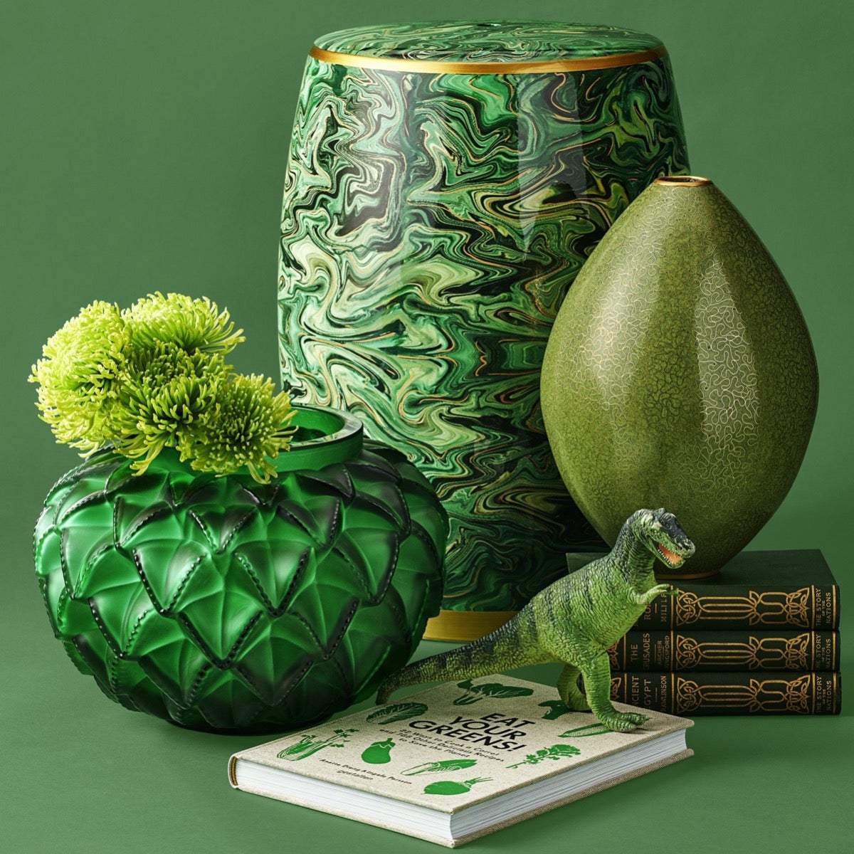 Malachite Garden Stool