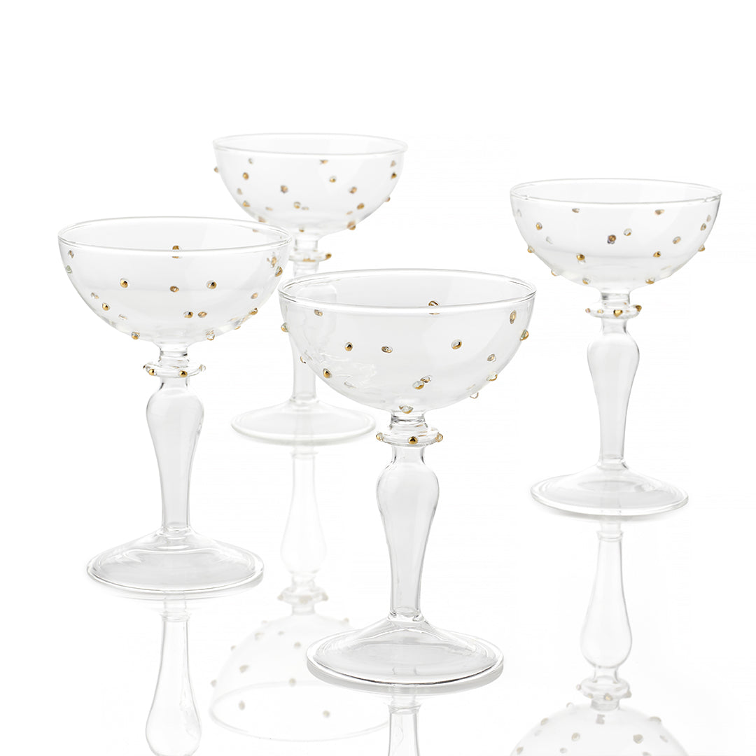Gump's Home Venezia Champagne Coupes, Set of 4