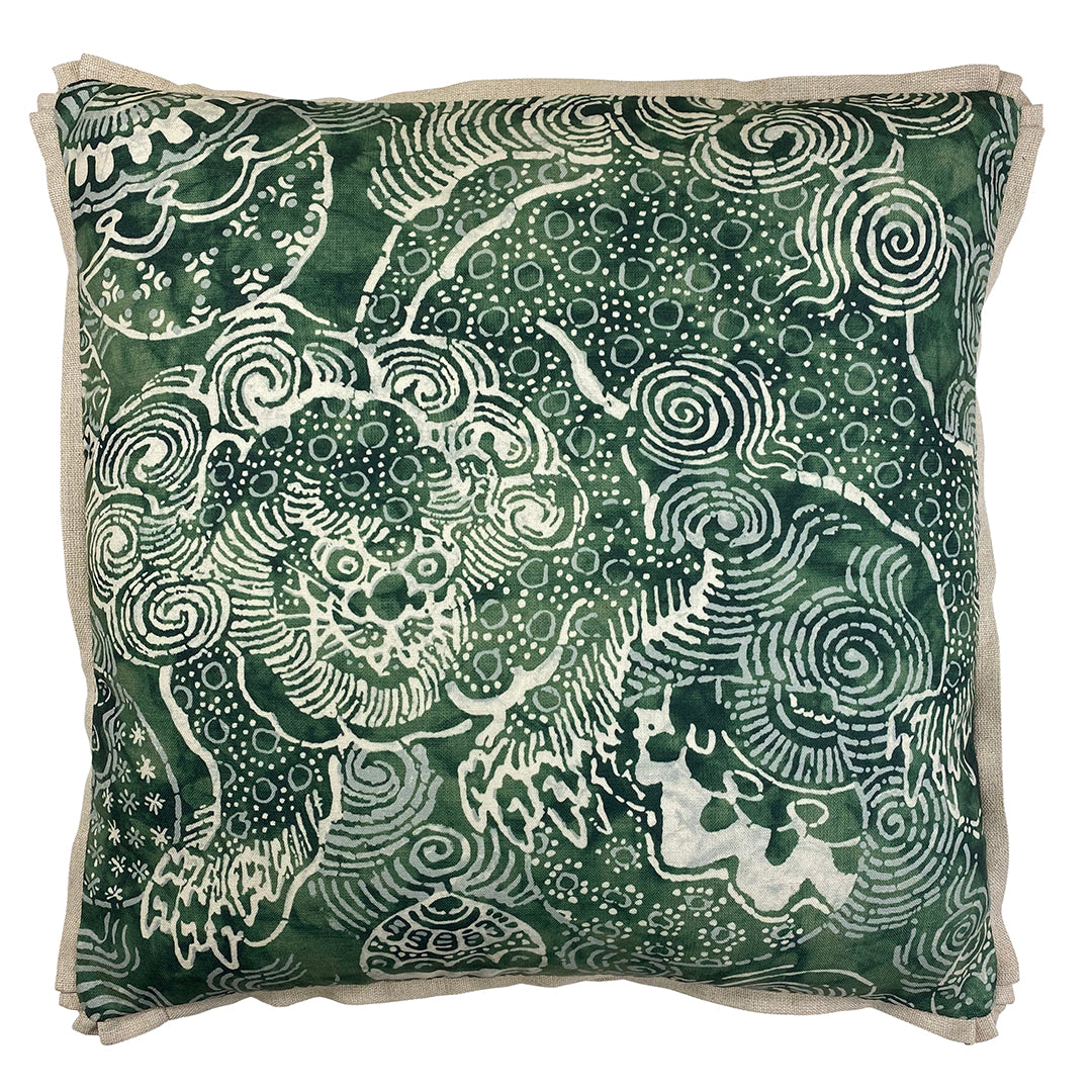 Jade Temple Lion Pillow