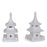 Short White Pagodas, Set of 2