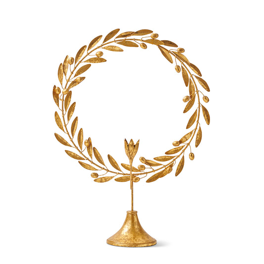 Gump's Embossed Laurel Leaf Candleholder