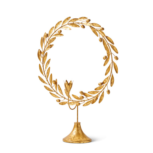 Embossed Laurel Leaf Candleholder