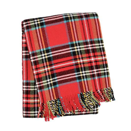 Tartan Plaid Throw, Red