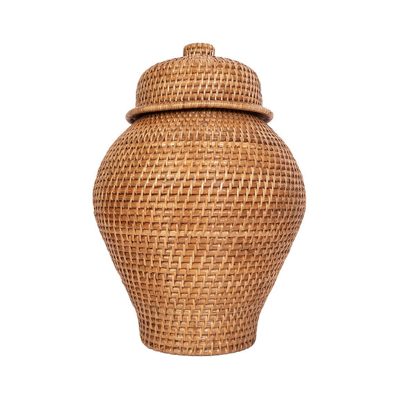 Burmese Rattan Ginger Jar