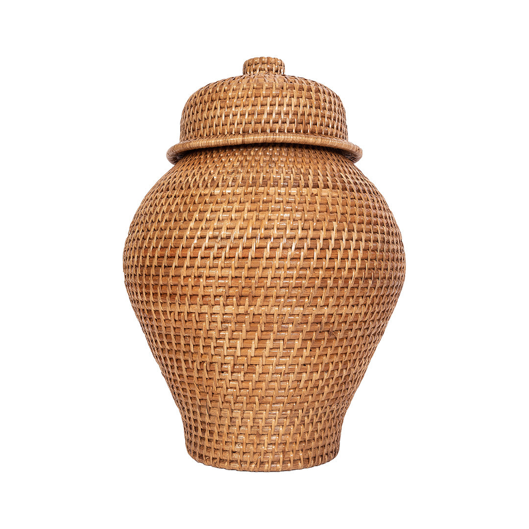 Burmese Rattan Ginger Jar