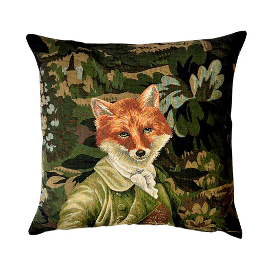 Woodland Fox Tapestry Pillow