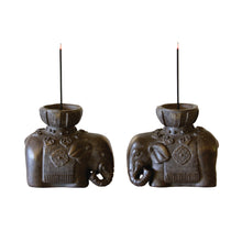 Elephant Incense Stands, Set of 2