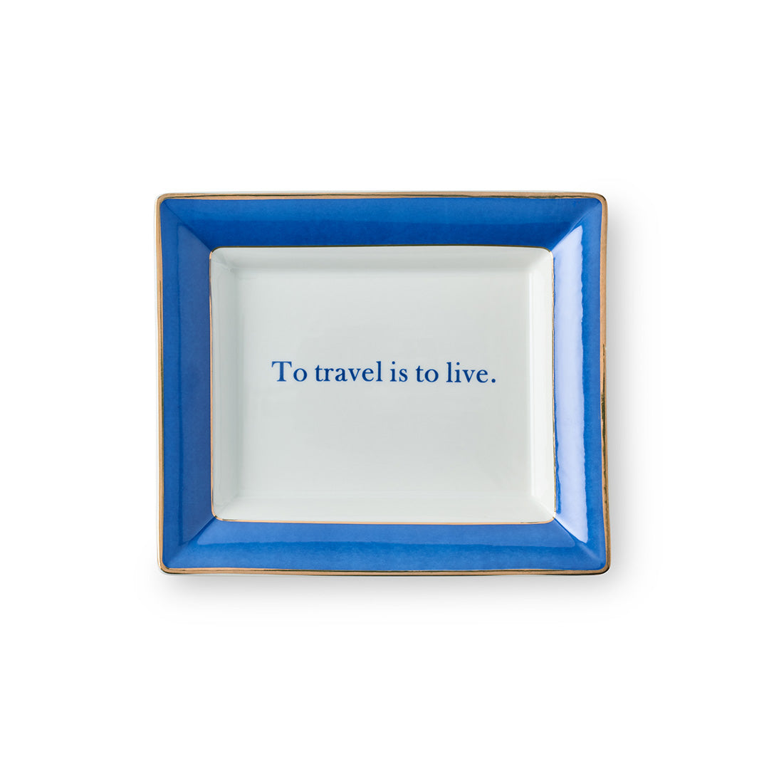 Gump's To Travel Is To Live Repartee Tray