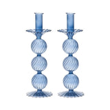 Iris Candleholders, Set of 2 Blue