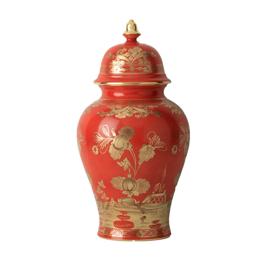 Ginori 1735 Oriente Italiano Potiche Vase, Rubrum