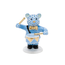 Herend Little Drummer Bear, Blue