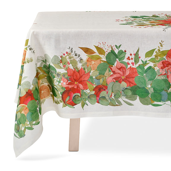 Holiday Floral Tablecloth