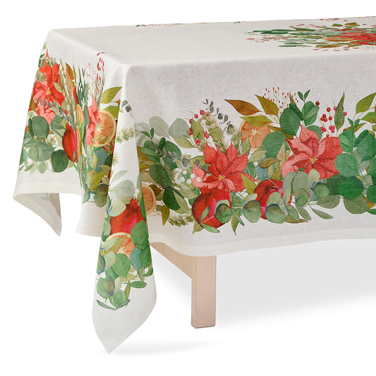 Holiday Floral Tablecloth