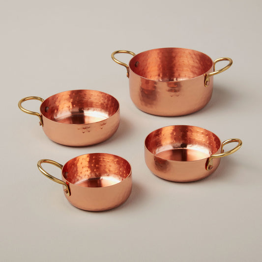 Copper Measuring Cups, Set of 4